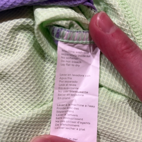 NWT Fabletics High Tempo Tank Purple Green Mesh Racerback Women's Small S New - Picture 11 of 11